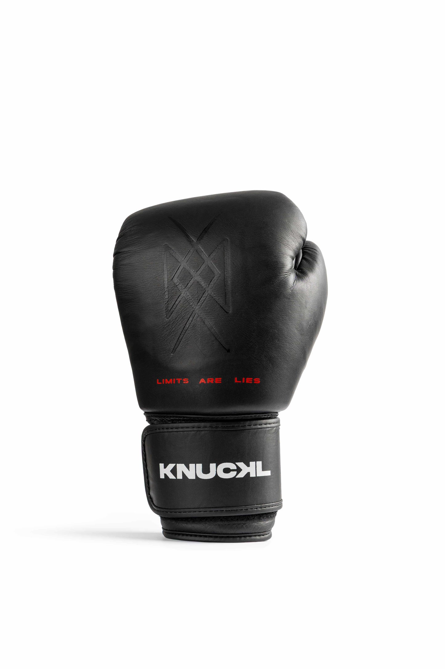 Knuckl ONYX pure leather glove side profile on white background